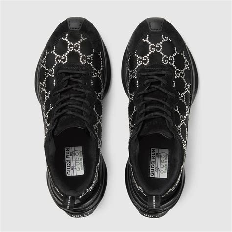 Shop Gucci Crystal GG Run Sneakers 